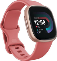 Ora inteligjente Fitbit Versa 4 FB523RGRW, GPS, 40 mënyra ushtrimesh, rozë