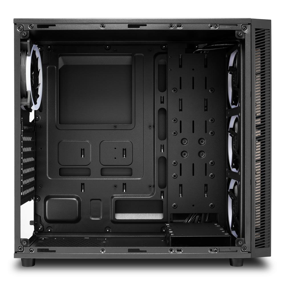 Kornizë PC Sharkoon TG4M RGB, ATX, 4 ventilatorë RGB, e zezë