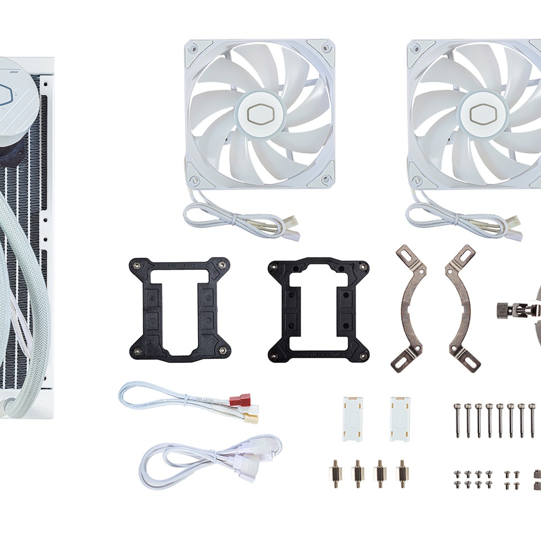 Ftohës me ujë Cooler Master MasterLiquid 240L Core ARGB, 12 cm, i bardhë