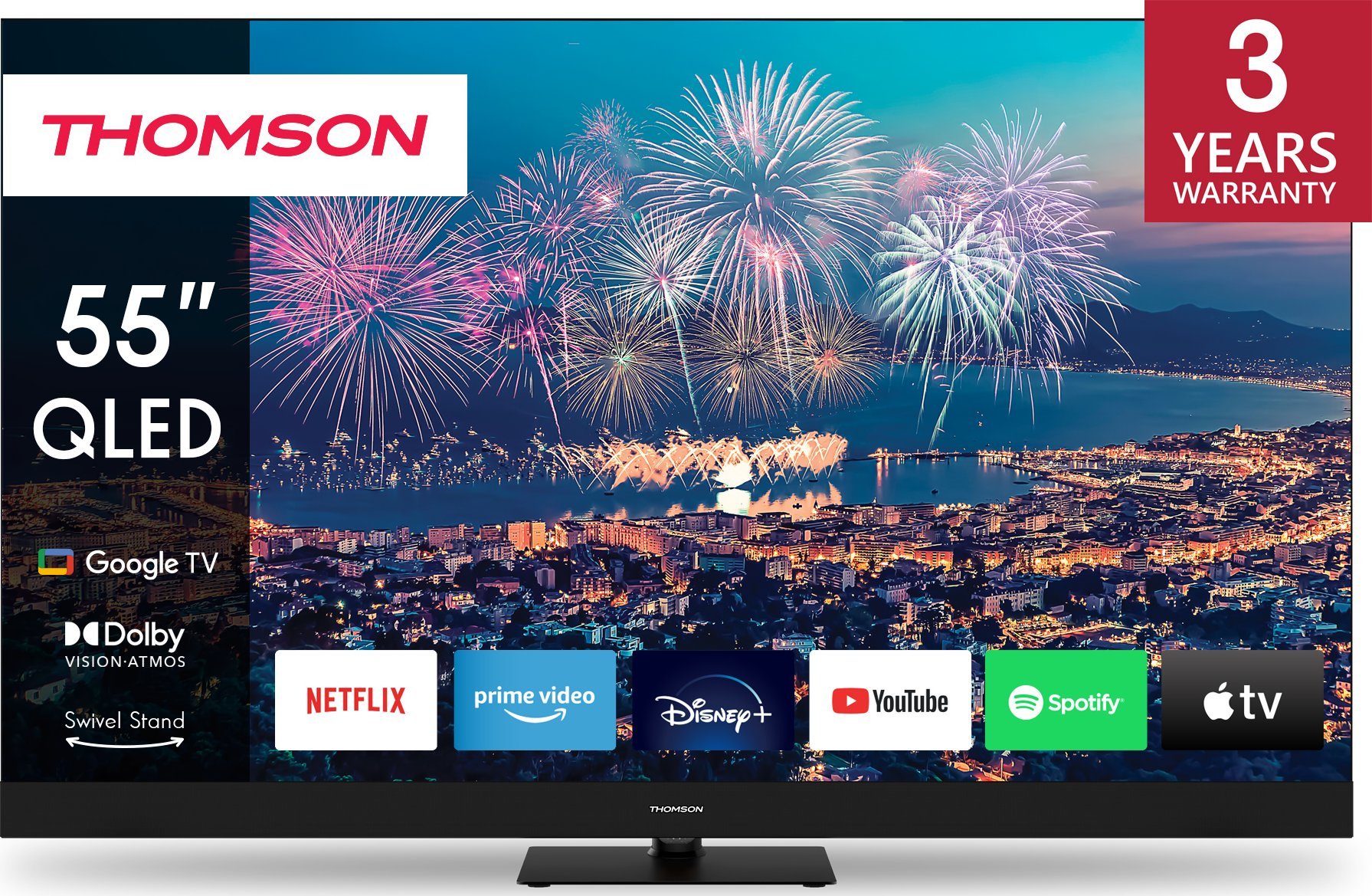 Televizor Thomson QLED Plus 55QG6C14, 55", 4K UHD, i zi