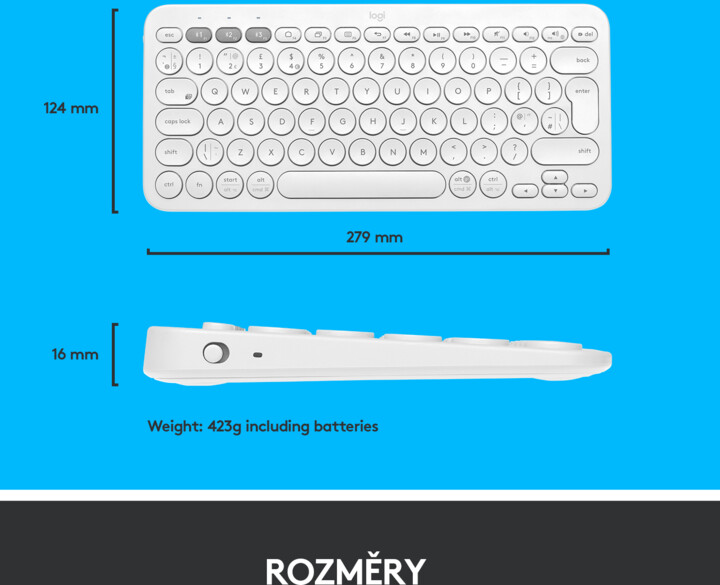 Tastierë Logitech K380, US, e bardhë
