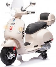Skuter elektrik për fëmijë Milly Mally Vespa GTS Super, 2 motorë, 2–3 km/h, i bardhë