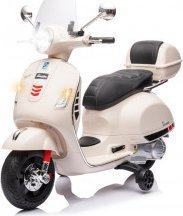 Skuter elektrik për fëmijë Milly Mally Vespa GTS Super, 2 motorë, 2–3 km/h, i bardhë