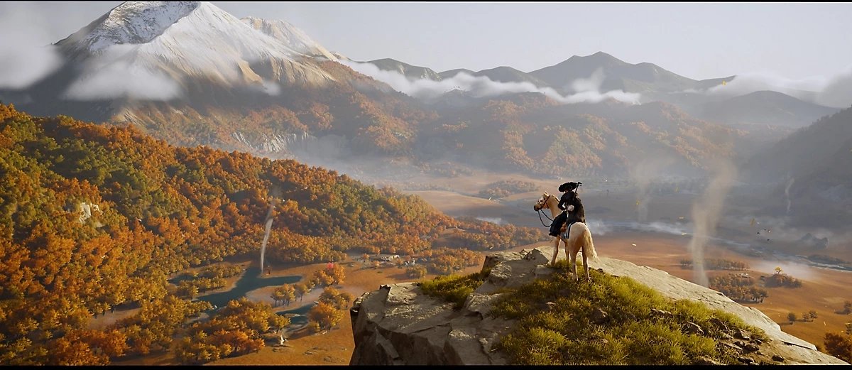 Loja video Ghost of Yōtei, aksion aventurë, atmosferë kinematografike, samuraj