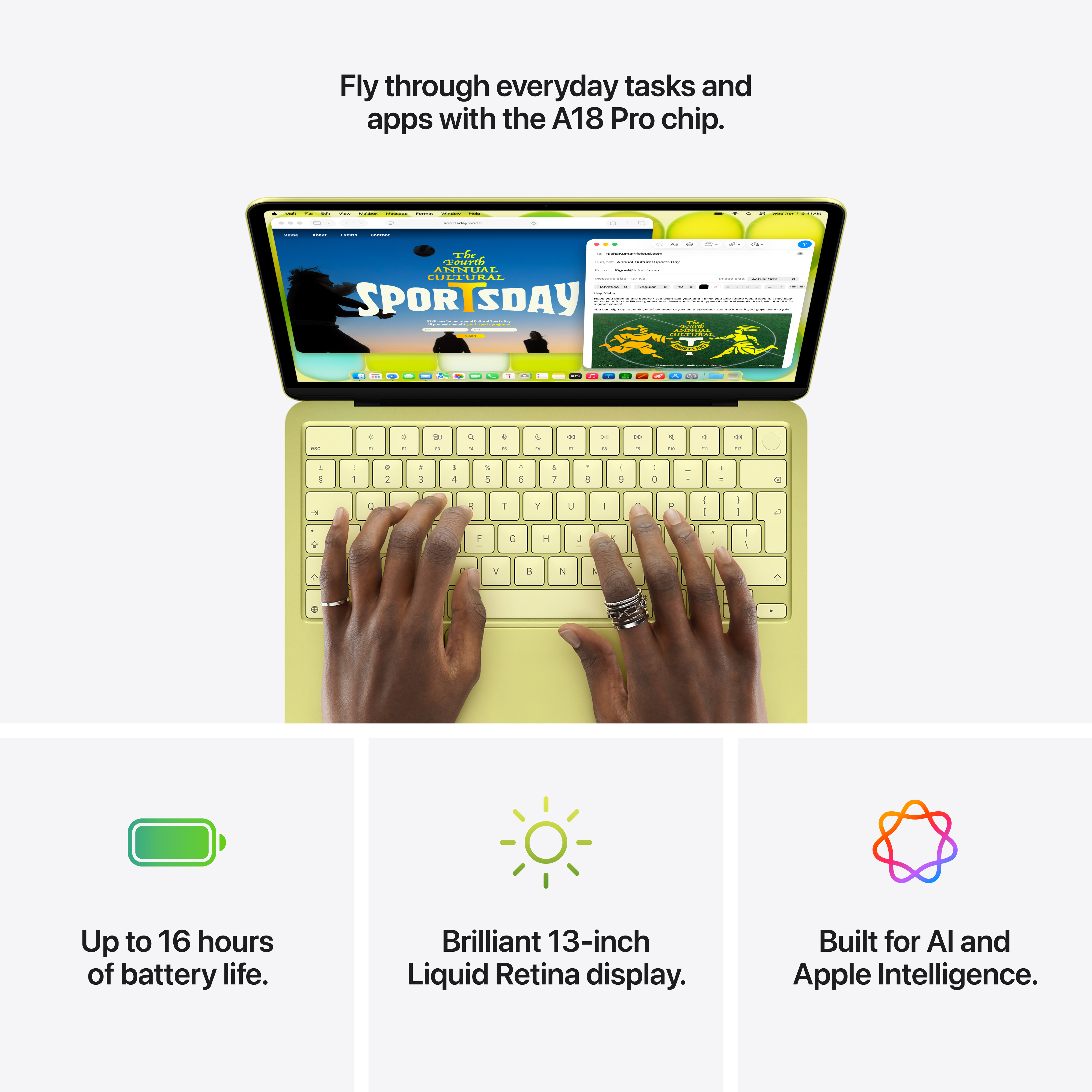 Apple MacBook Neo, 13", A18 Pro 6-core, 8GB, 256GB, 5-core GPU, Silver (US)