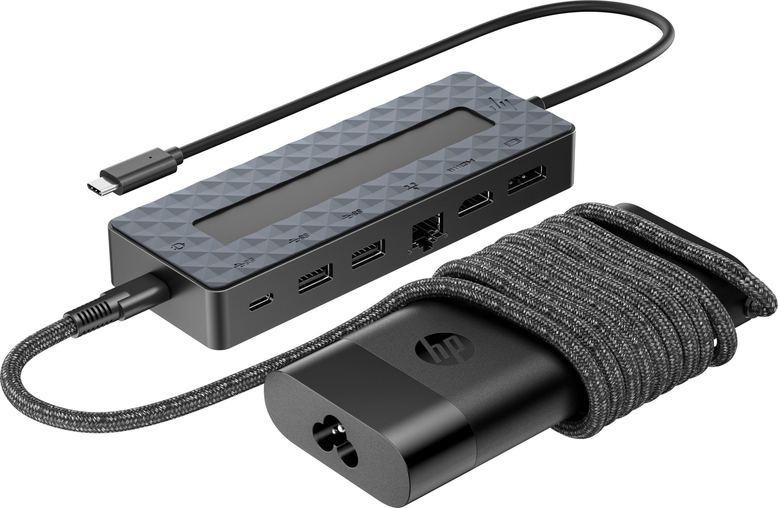Hub USB C me karikues HP Universal, 2x 4K, kompakt, i zi