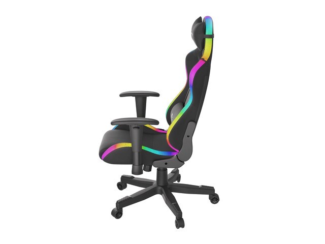 Karrige lojërash NATEC Genesis Trit 600 RGB, 150 kg, e zezë