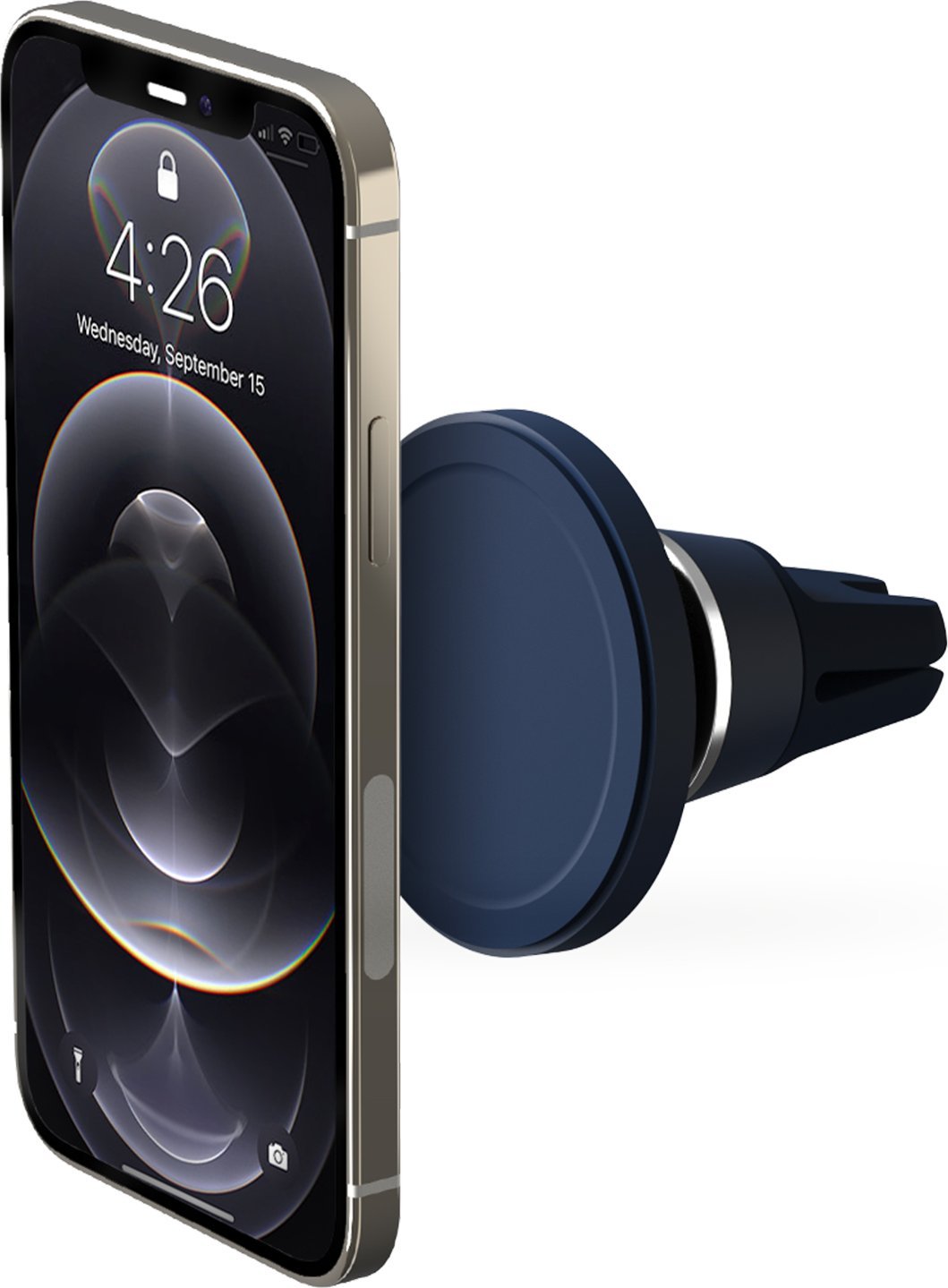 Mbajtës telefoni për veturë iOttie Velox Magnetic, për iPhone MagSafe, për grilë ajri, i zi