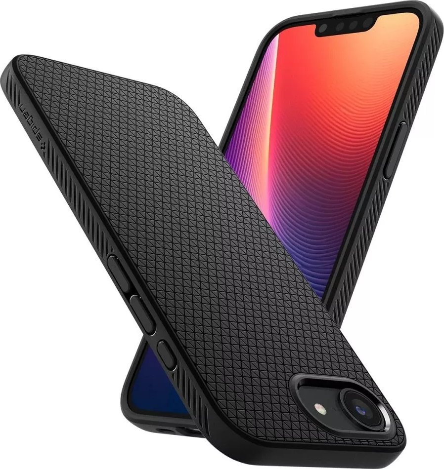 Mbulesë telefoni Spigen Liquid Air, për iPhone 16e, TPU, e zezë mat