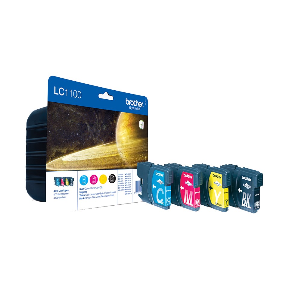 Ngjyrë për printer Brother LC-1100, e zezë/cyan/magneta/e verdhë
