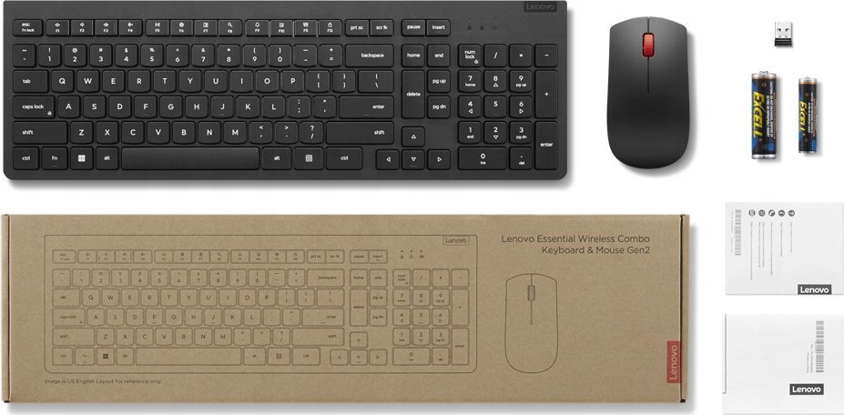 Set tastierë + maus Lenovo Essential Wireless Combo Gen2 (4X31N50746), i zi