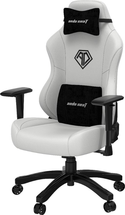 Karrige gaming AndaSeat Phantom 3 Premium, madhësia L, PVC lëkurë, e bardhë