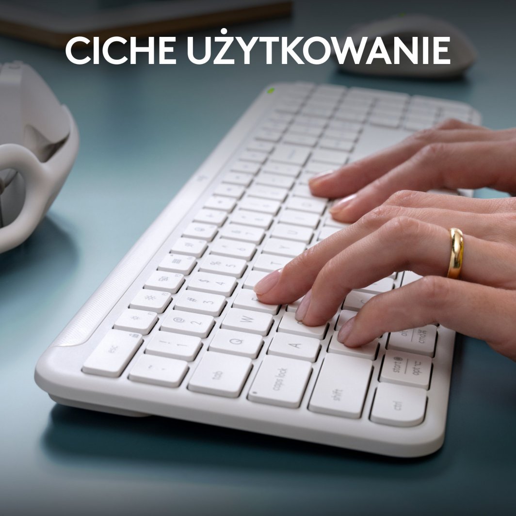 Set tastierë + maus Logitech Signature Slim MK950 (920-012491), i bardhë