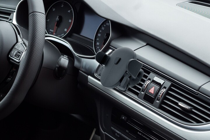 Mbajtëse Vent FIXED për telefon në makinë, e zezë