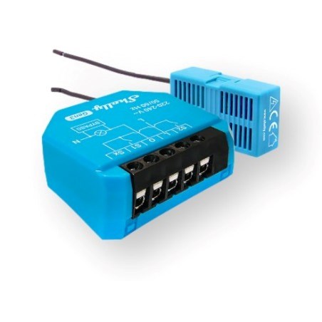 Modul ndriçimi smart Shelly 1L Gen3, Wi-Fi, për çelësa dritash pa neutral, blu