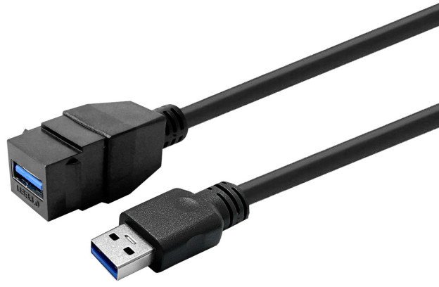 Modul keystone VivoLink USB 3.0, port i vetëm, i zi