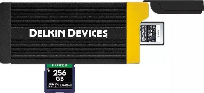 Lexues karte Delkin USB 3.2 CFexpress Type A dhe SD UHS II, 10 Gb/s, i zi