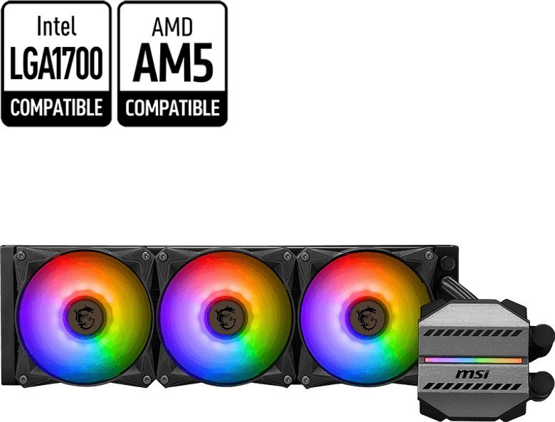 Ftohës uji AIO MSI MAG Coreliquid P360, 360mm, ARGB, i zi