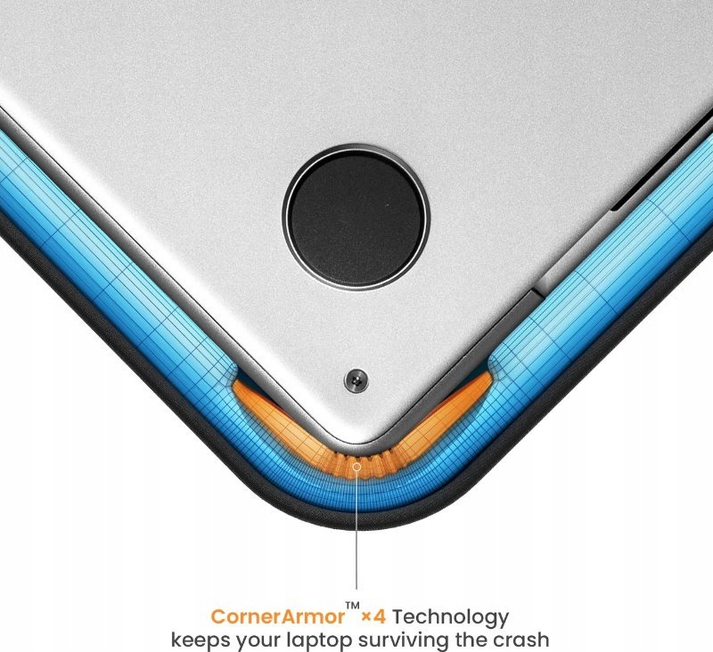 Mbulesë laptopi Tomtoc Defender A13, 16", rezistente ndaj goditjeve, e zezë