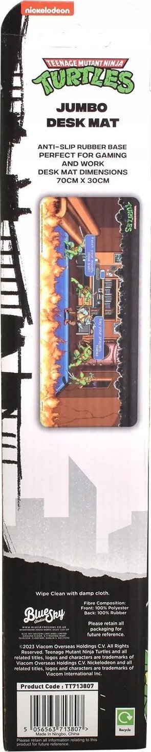 Mbulesë tavoline Teenage Mutant Ninja Turtles Jumbo Desk Mat, neopren, 70 x 30 cm, shumëngjyrëshe