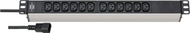 Panel rryme Brennenstuhl Alu-Line 19", 12x IEC C13, kabllo 2m, zi argjend