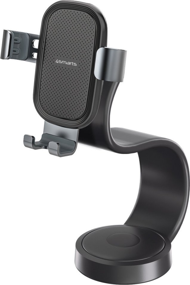 Mbajtëse telefoni për veturë 4smarts Grabber Flex, montim fleksibil, MagSafe, gri e zezë