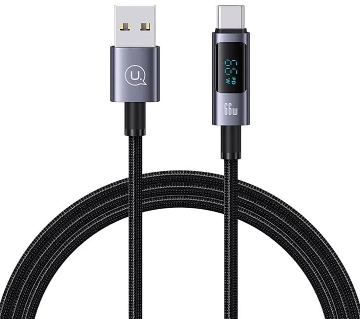 Kabllo USB Usams Sufeng Series US-SJ673, USB C në USB A, 66W 6A, 1.2m, ngjyrë tarnish