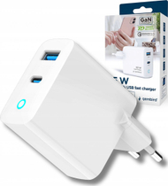 Karikues Gembird GaN 2-Port, 30W, USB Type-C + USB-A, i bardhë