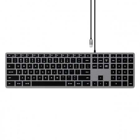 Tastierë Satechi Slim W3 USB-C Backlit - US, e hirtë