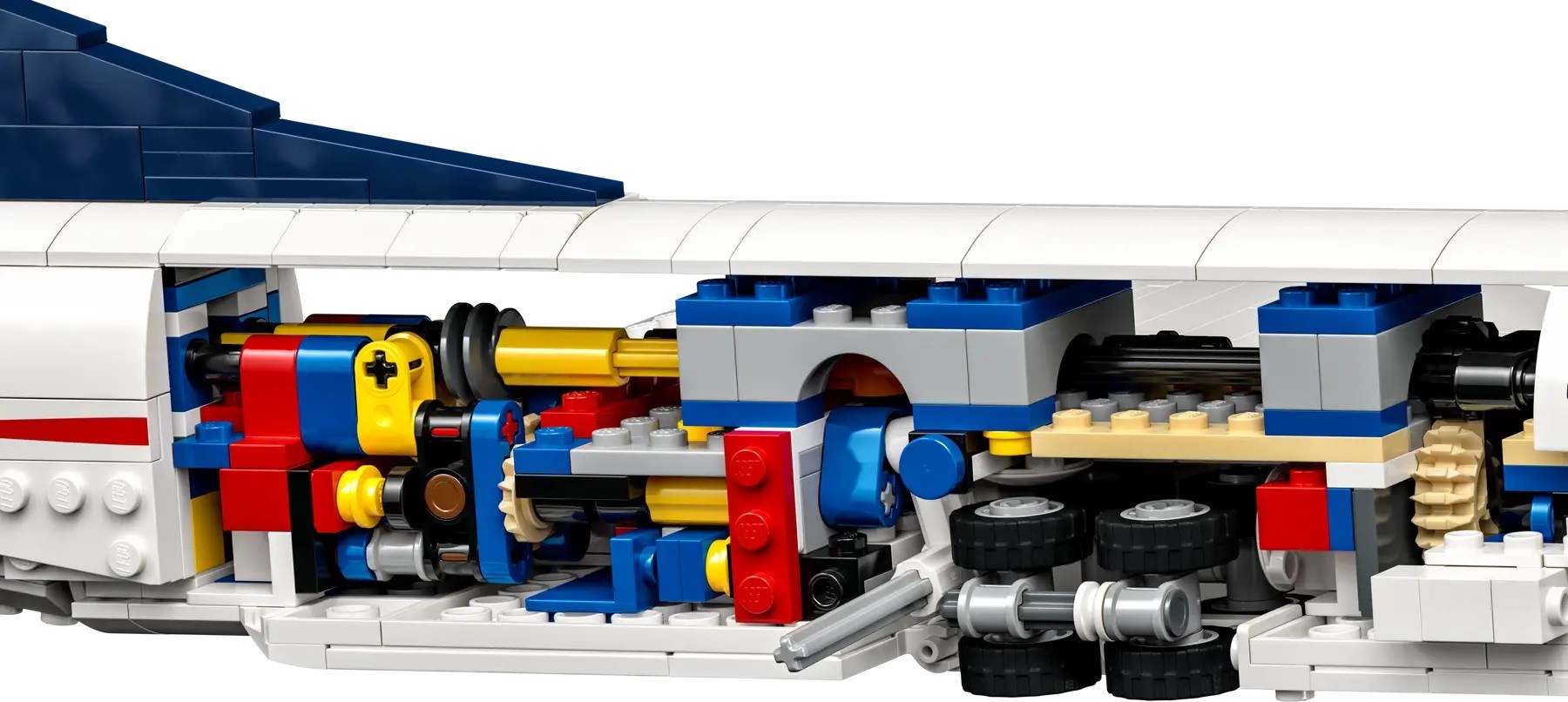 Set ndërtimi LEGO Icons Concorde 10318, model avioni ekspozimi, i bardhë