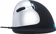 Maus ergonomik R-Go HE Break, me kabllo USB, 3500 DPI, i zi, për majtakë
