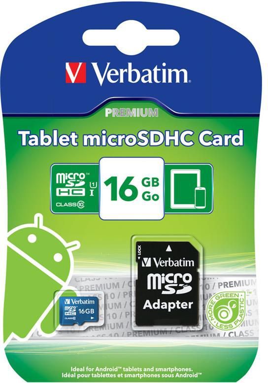 Kartë memorie Verbatim Premium MicroSDHC (44084), 64 GB, Class 10, UHS-I/U1 2