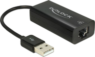 Мрежен адаптер DeLOCK 62595, USB 2.0 во Ethernet, 100 Mbit/s, бел