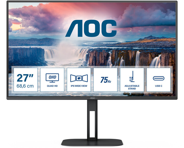 Monitor AOC Q27V5C - LED, 27", QHD, i zi