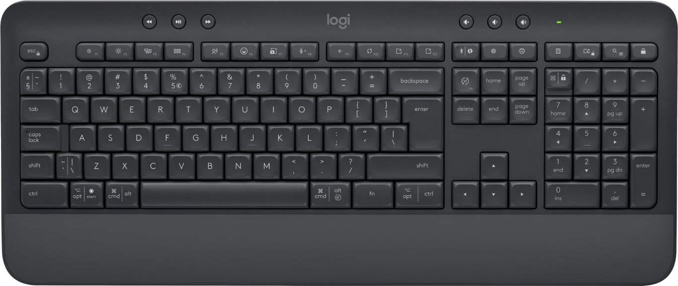 Tastierë wireless Logitech Signature K650, me palmrest, graphite