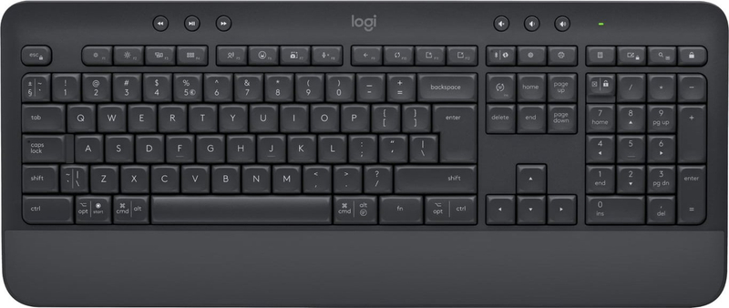Tastierë wireless Logitech Signature K650, me palmrest, graphite