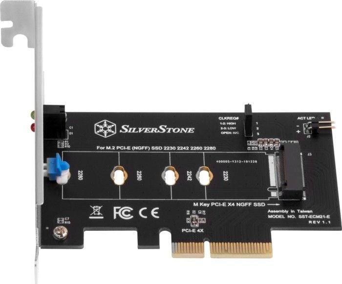Adapter PCIe SilverStone SST-ECM21-E, M.2 NVMe M-key, PCIe 3.0 x4, i zi