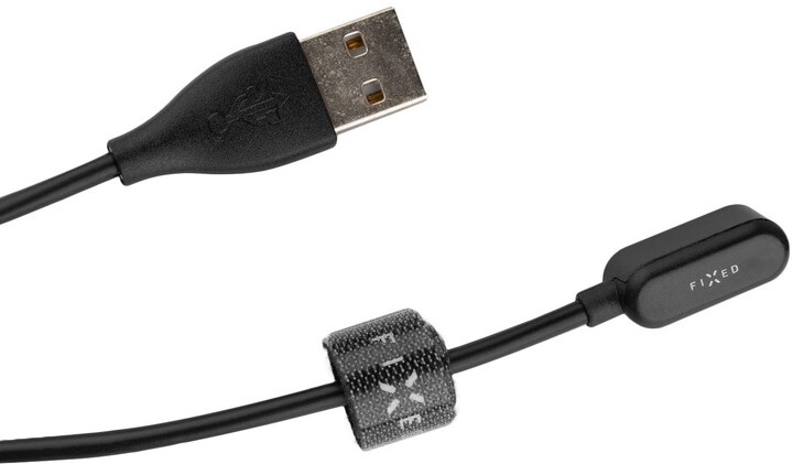 Kabllo karikimi FIXED USB-C për Huawei/Honor Band 6, e zezë