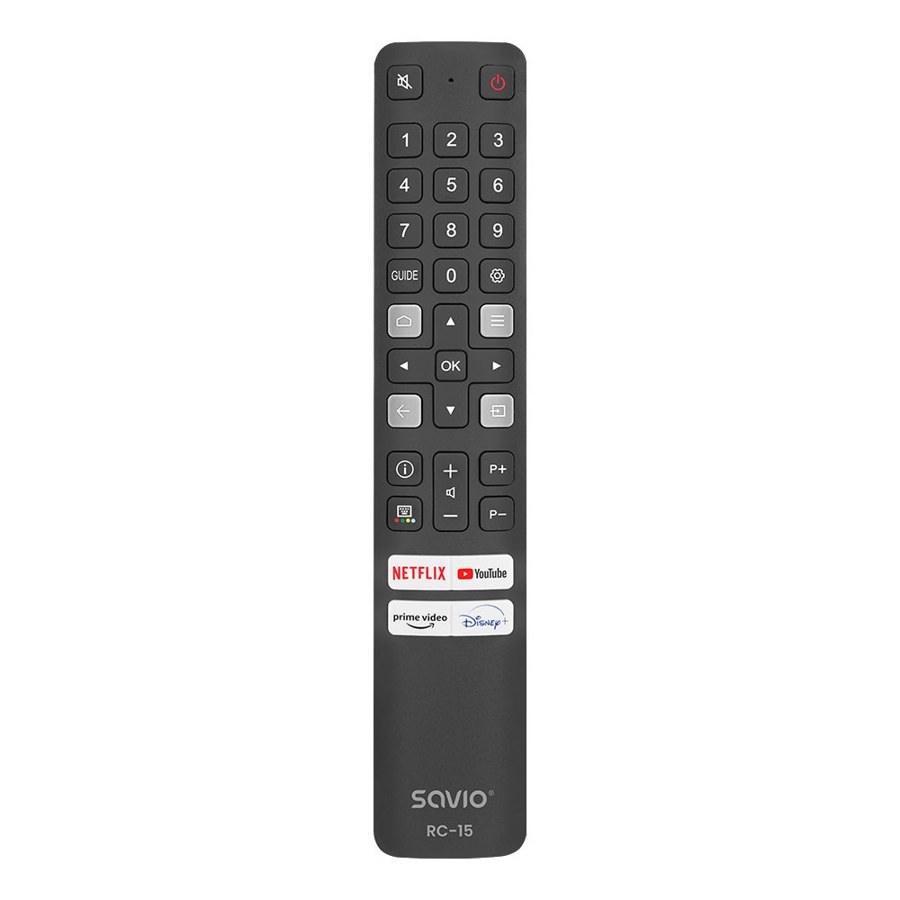 Telekomandë universale Savio RC-15, për TCL Smart TV, rreze 10m, e zezë