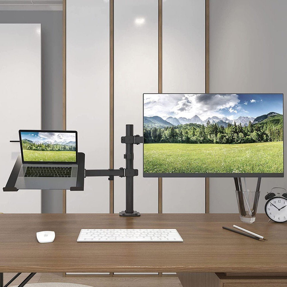 Mbajtëse tavoline Techly ICA LCD 174NB, për monitor 13-32", raft laptopi 12-17", e zezë