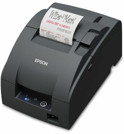 Печатач за фискални сметки Epson TM-U220IIB, точкаст матричен, Ethernet, автоматски сечач, сив