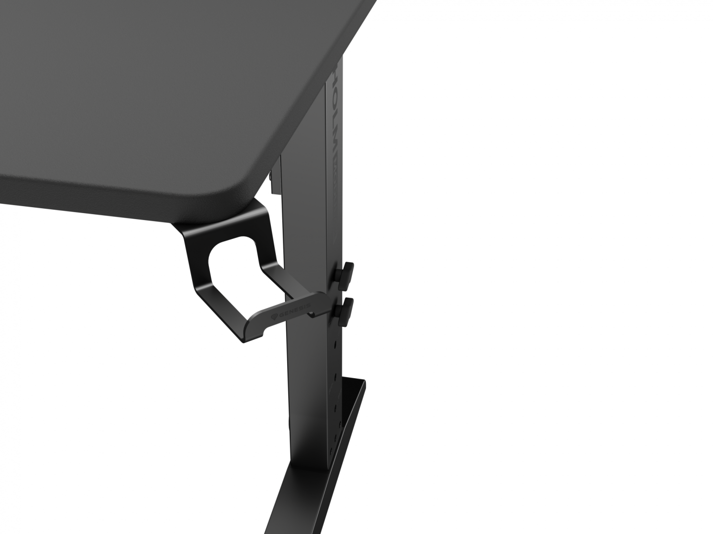 Tavolinë gaming Genesis Holm Modular 160, 160cm, ndriçim RGB, e zezë