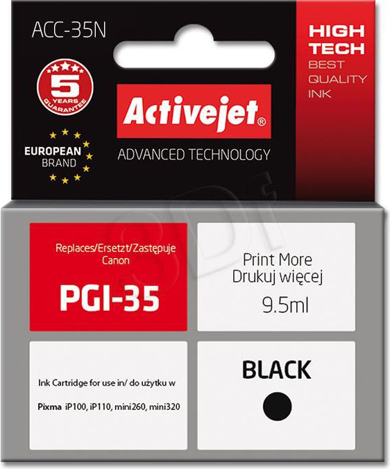 Ngjyrë për printer Activejet ACC-35N, PGI-35, e zezë