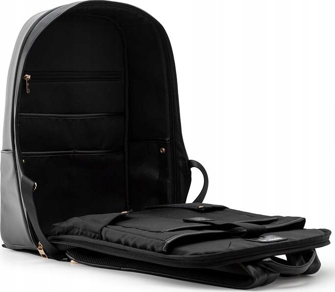 Çantë shpine Bestlife Dalia, për laptop 15.6", poliuretan, e zezë