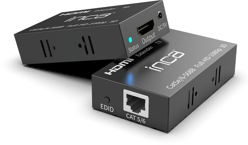Zgjatues HDMI INCA IEX-60, CAT5E/CAT6, 60m, Full HD 1080p