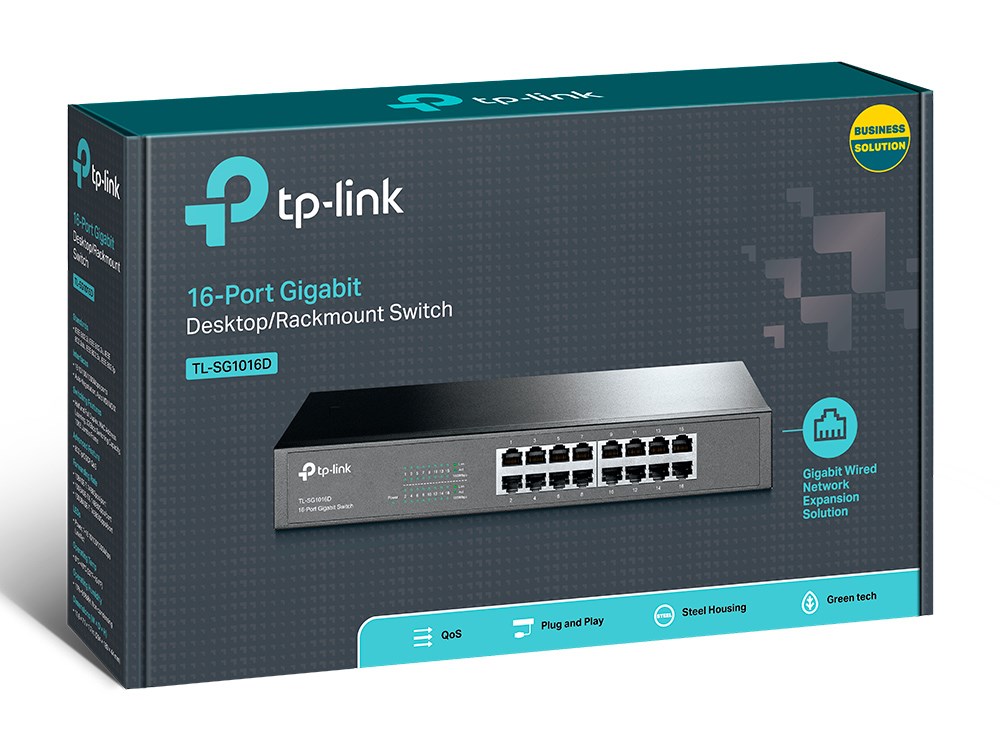 Switch rrjeti TP-Link TL-SG1016D, 16 porta Gigabit, 10/100/1000 Mbps