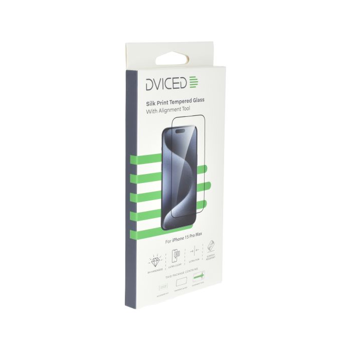 Dviced iPhone 15 Pro Max Silk Print Screen Protector With Applicator