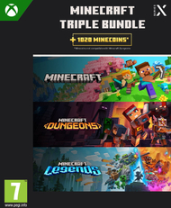 Lojë Xbox Minecraft Triple Bundle, 3 lojëra, 1020 Minecoins, digjitale