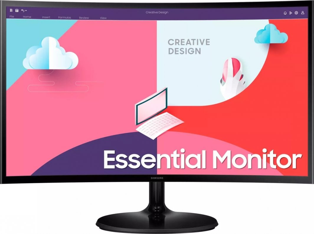 Monitor i lakuar Samsung S24C364EAU, 24", Full HD, i zi