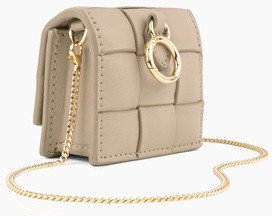 Çantë kufjesh Ideal of Sweden Mini Braided Bag, me mbulesë mbrojtëse, beige